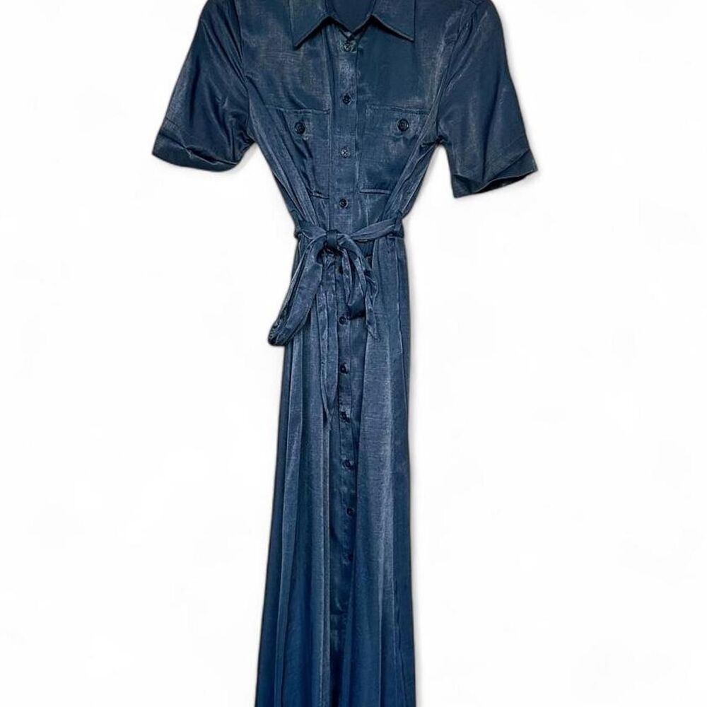 Mango Women's Blue and Navy Dress